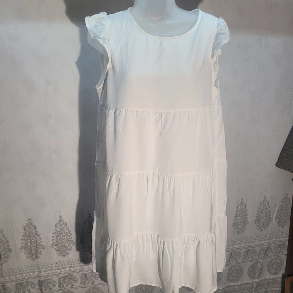 NWT Kirundo size small white dress boho cottagecore lacy tiered